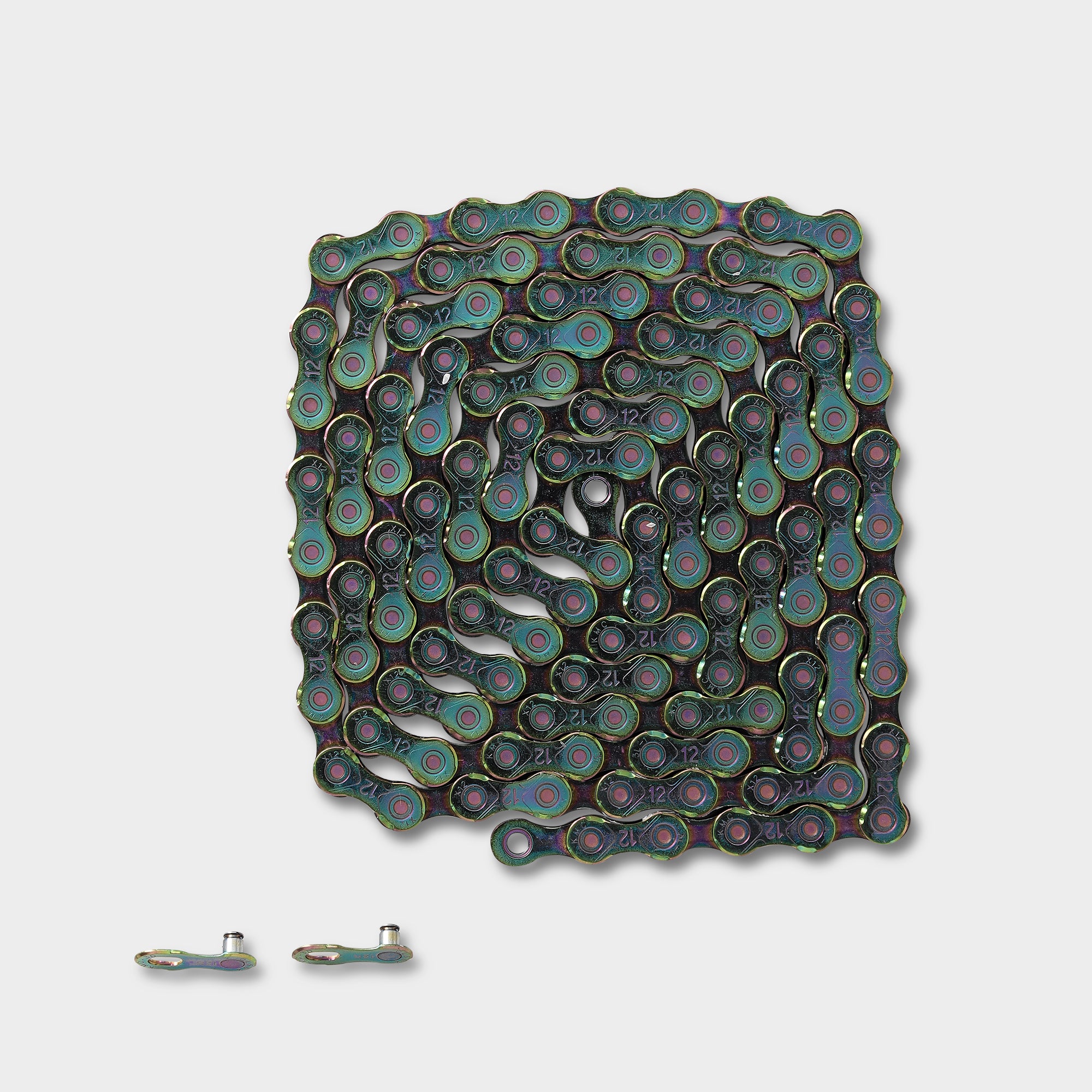 KMC X12 Aurora Green 12 speed Pre-Waxed Chain | Cyclowax